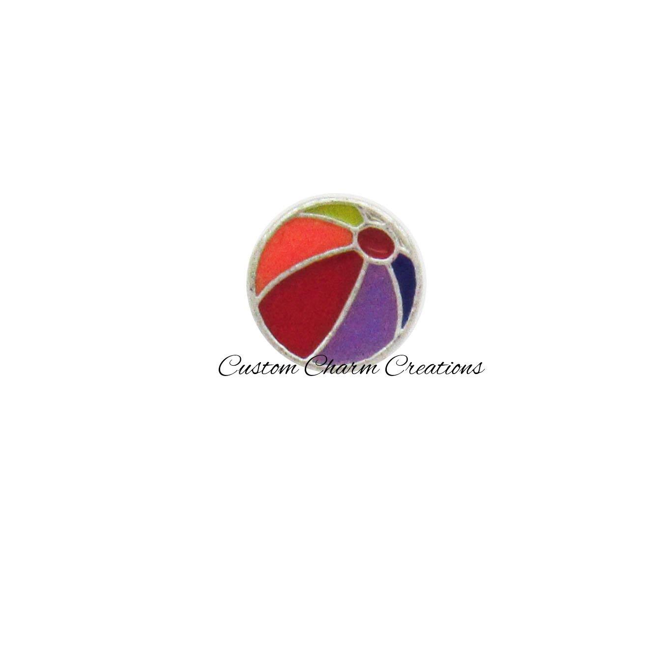 Beach Ball Floating Locket Charm - Custom Charm Creations