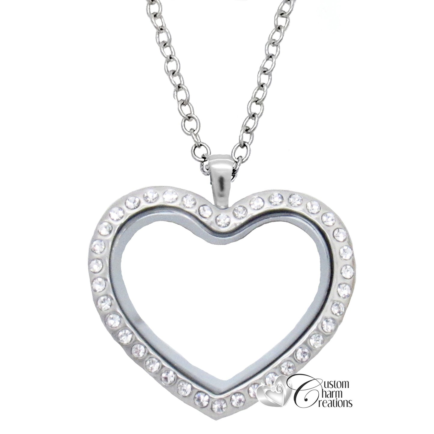 heart floating locket necklace magnetic