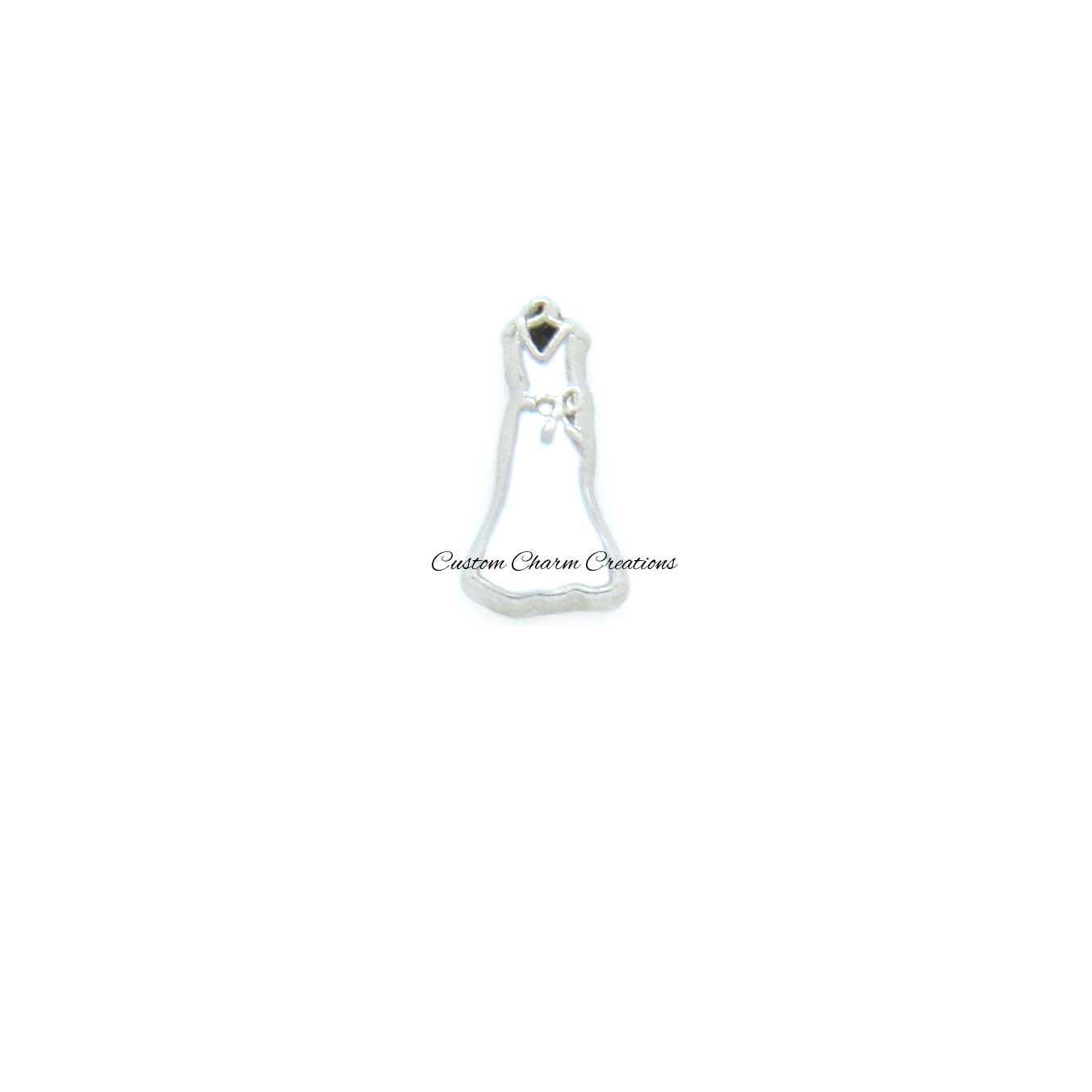 Wedding Dress Floating Locket Charm - Custom Charm Creations