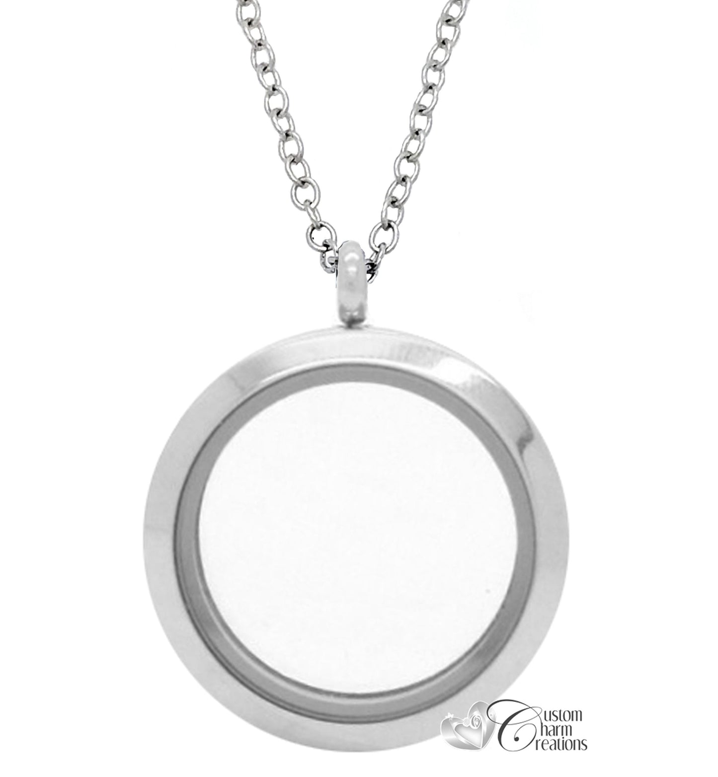 30mm magnetic floating locket stainless steel