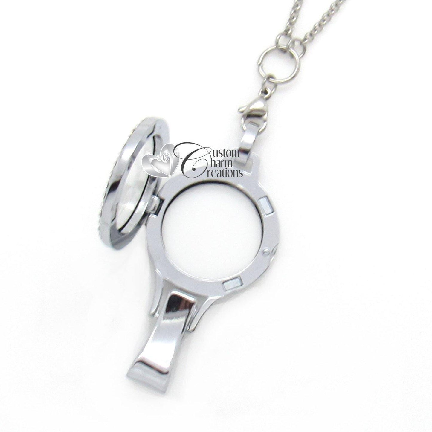 30mm Floating Locket Lanyard Badge Holder - Custom Charm Creations