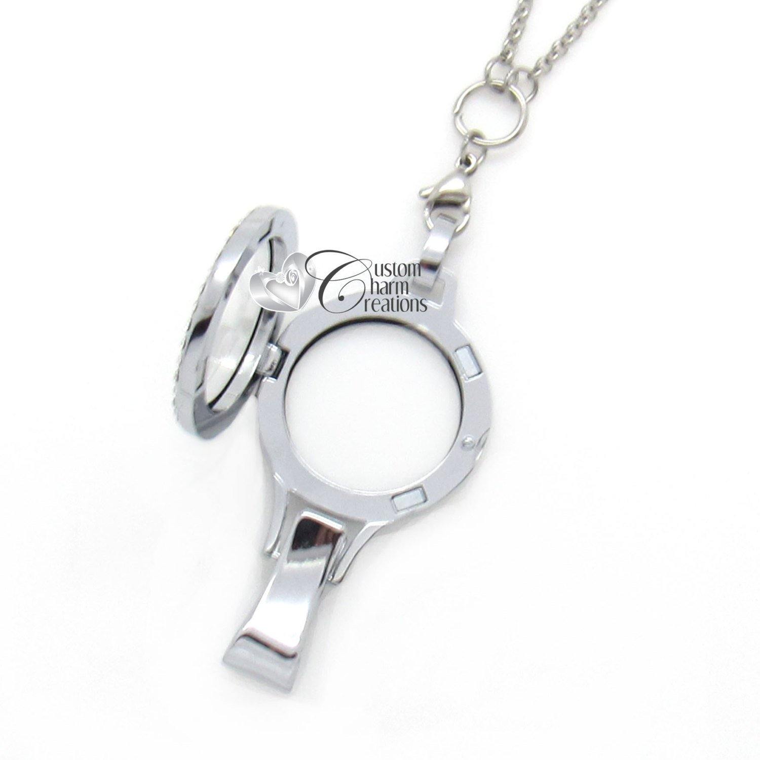 30mm Floating Locket Lanyard Badge Holder - Custom Charm Creations