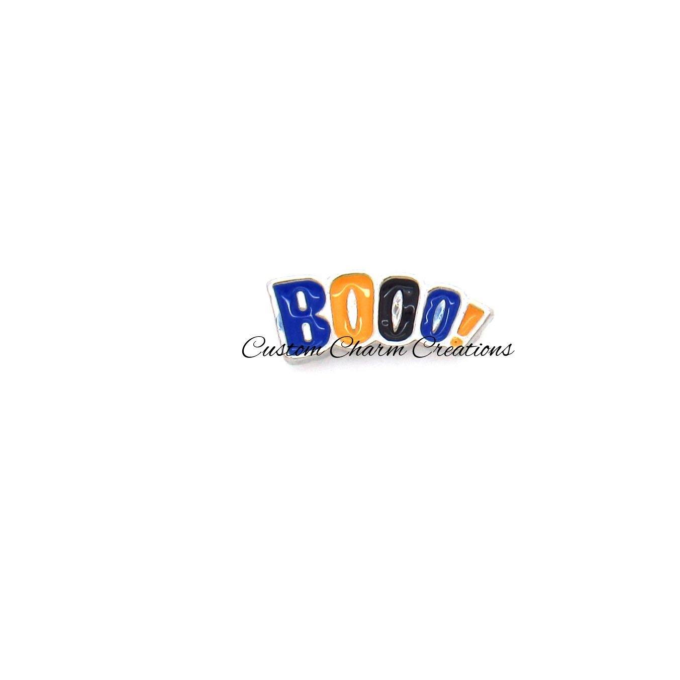 Boo Halloween Floating Locket Charm - Custom Charm Creations