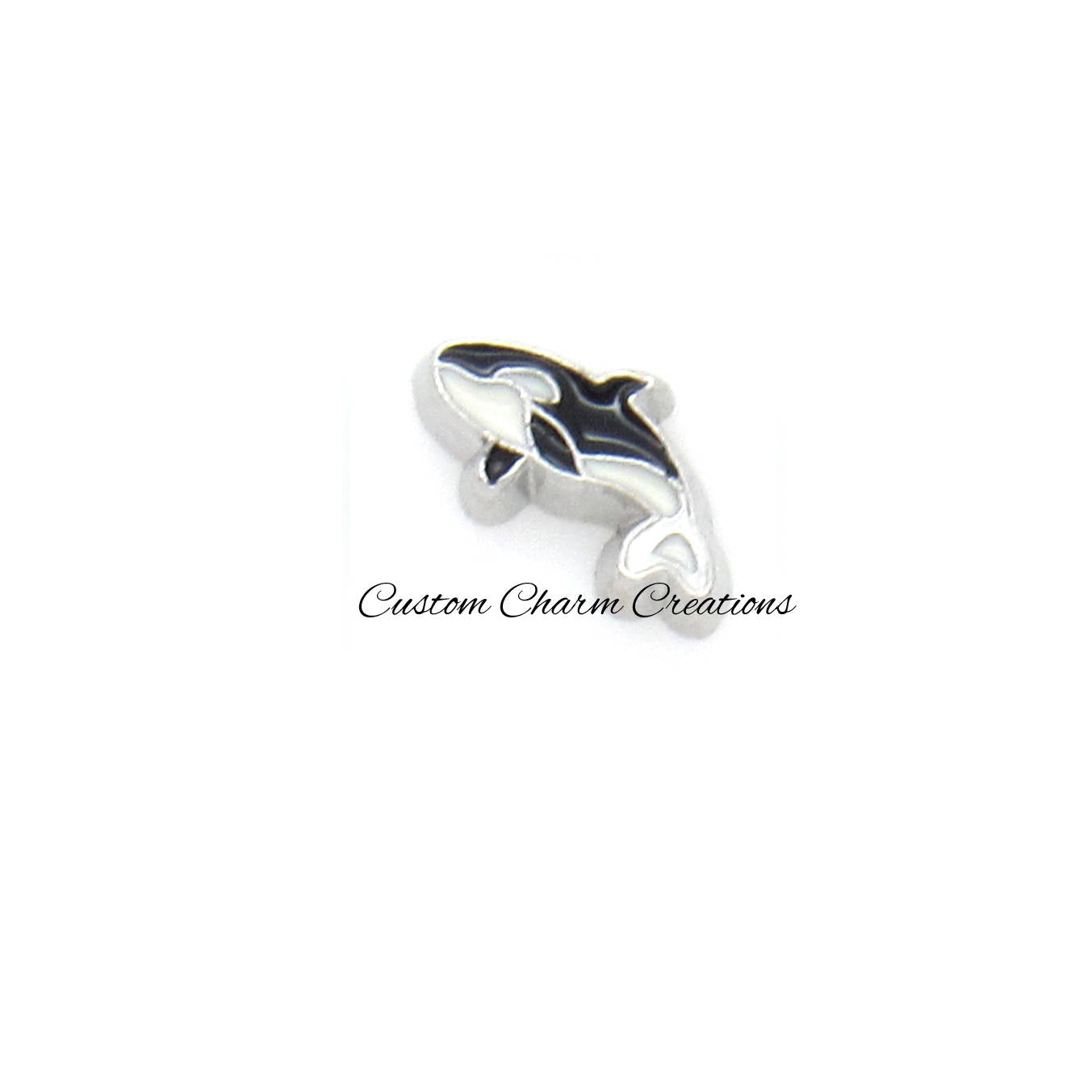 Dolphin Floating Locket Charm - Custom Charm Creations