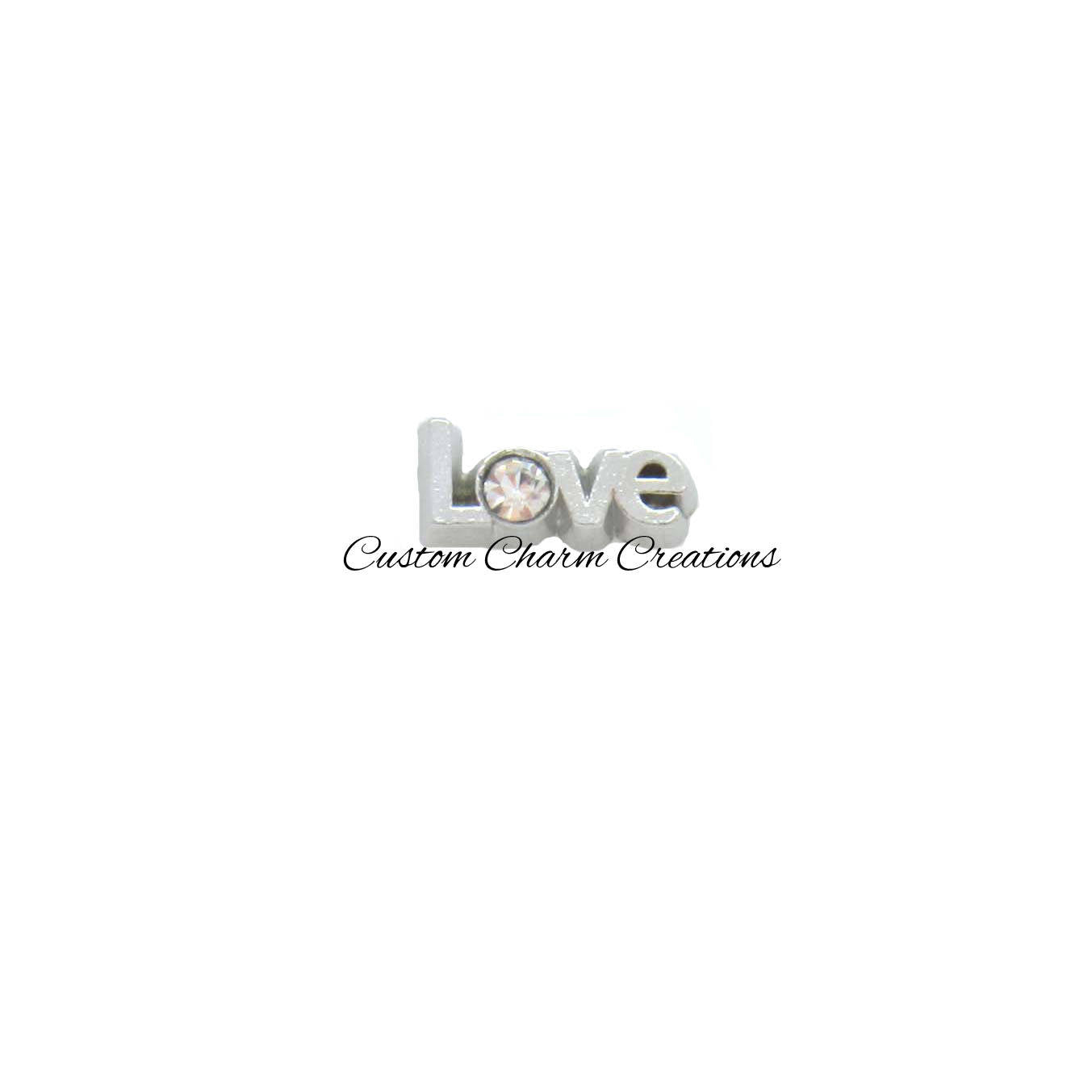 Love Word Floating Locket Charm - Custom Charm Creations