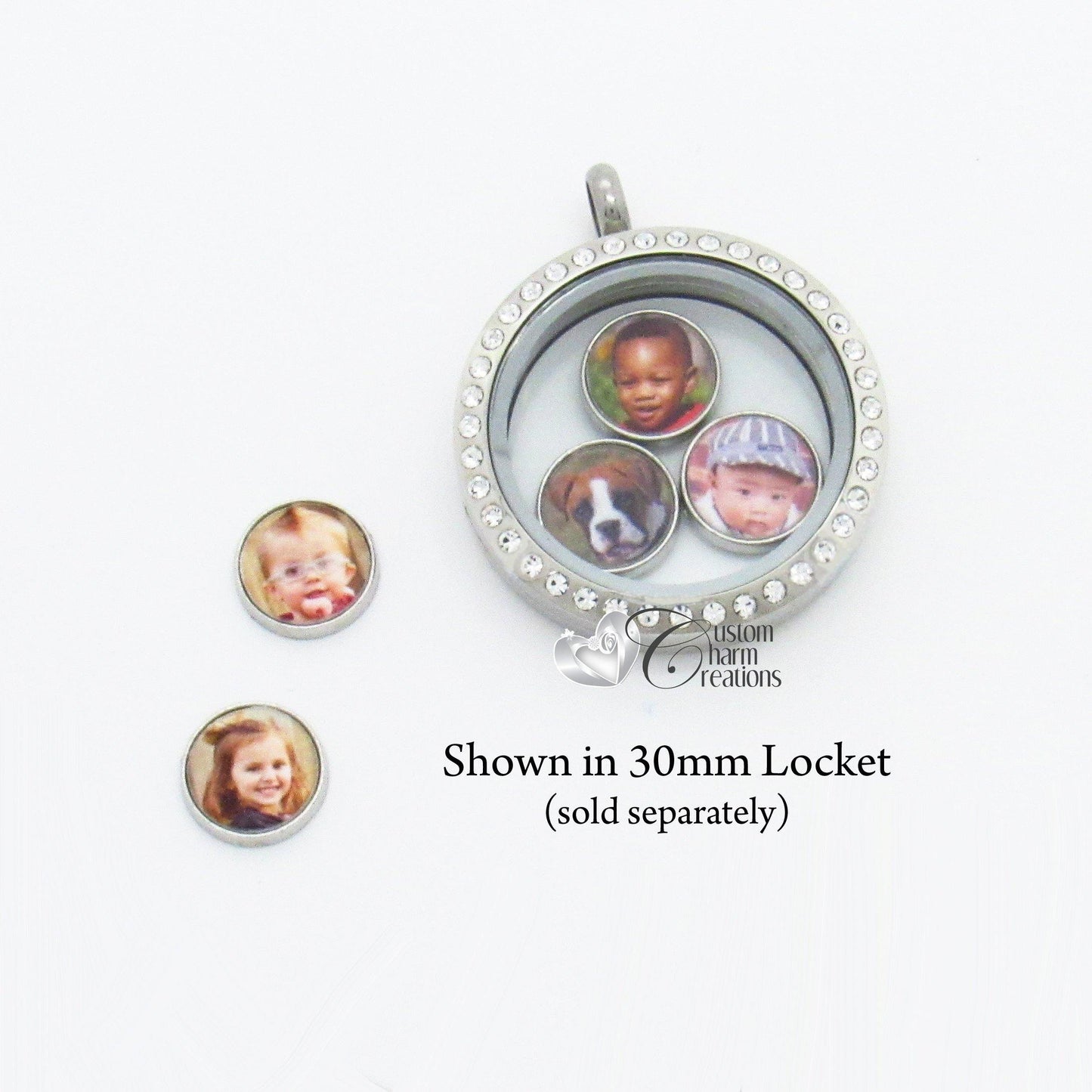 10mm Round Picture Charm for Floating Lockets - Custom Charm Creations
