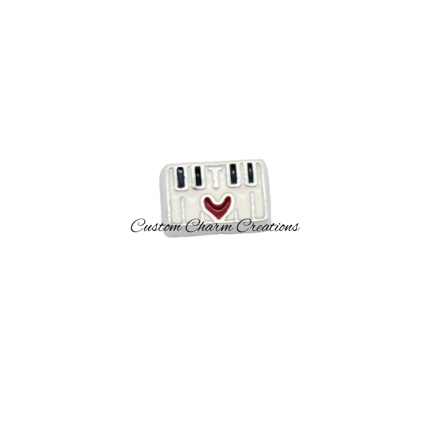 Piano Keys Floating Locket Charm - Custom Charm Creations