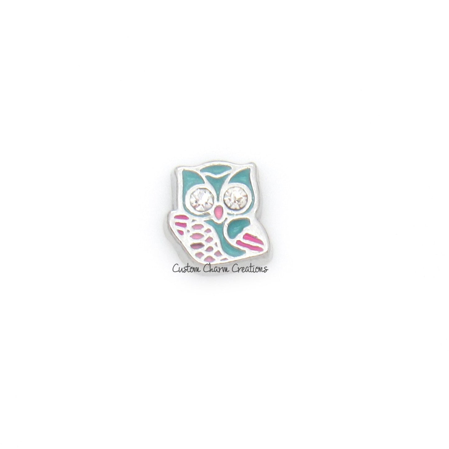 Owl Floating Locket Charm - Custom Charm Creations