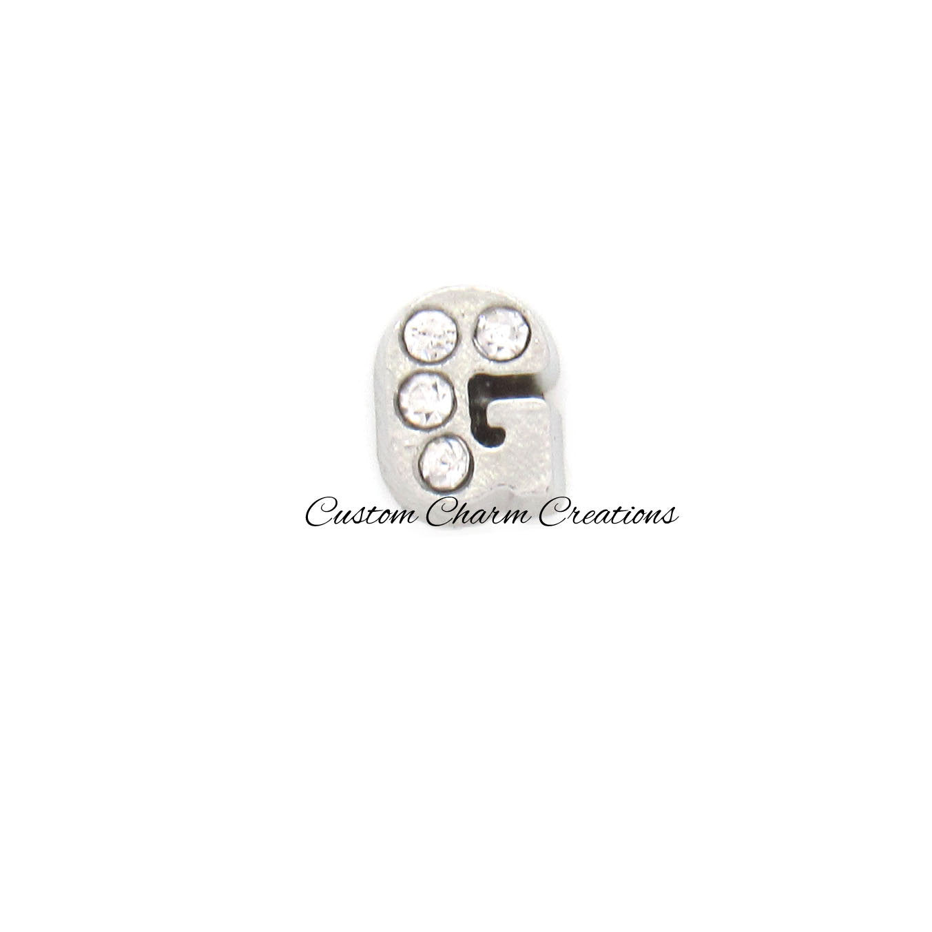 Letter G Floating Locket Charm - Custom Charm Creations