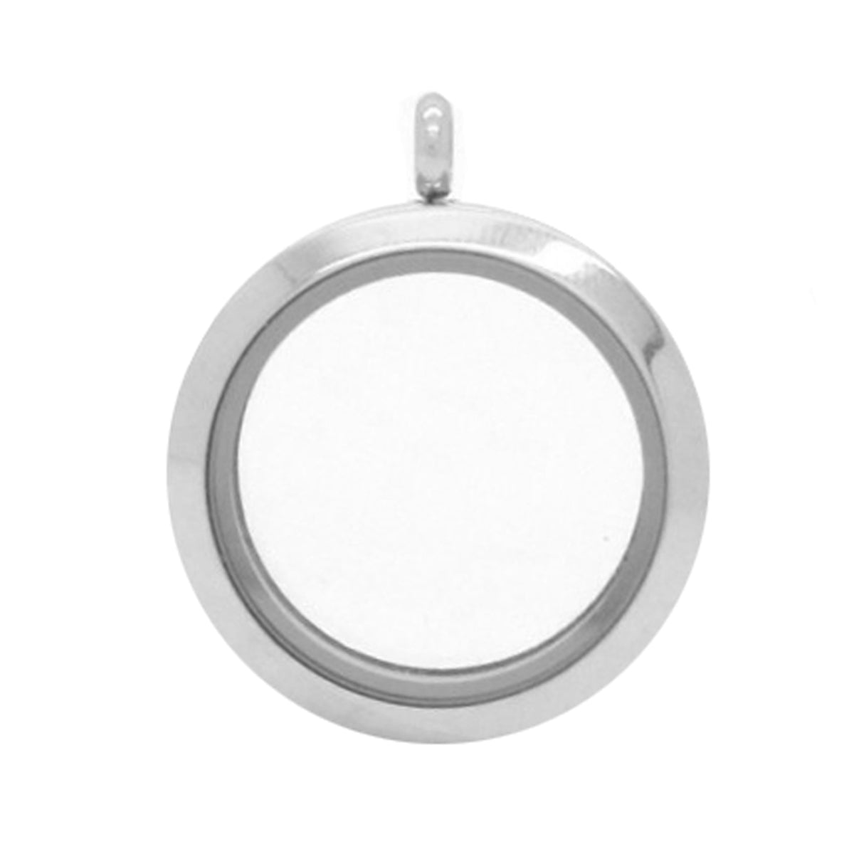 magnetic plain silver floating locket