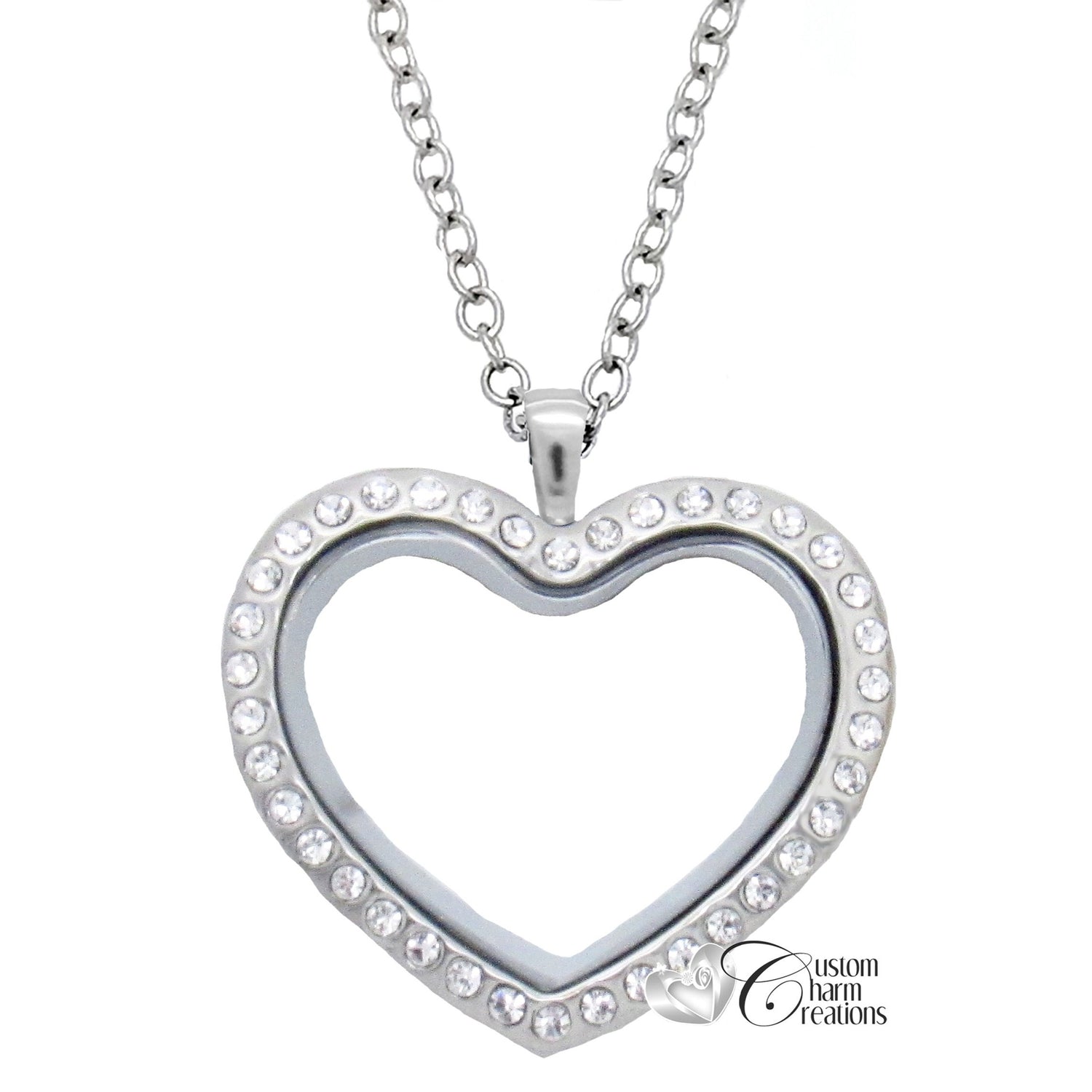 heart floating locket necklace magnetic 
