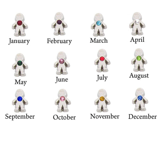 Boy Birthstone Floating Locket Charm - Custom Charm Creations