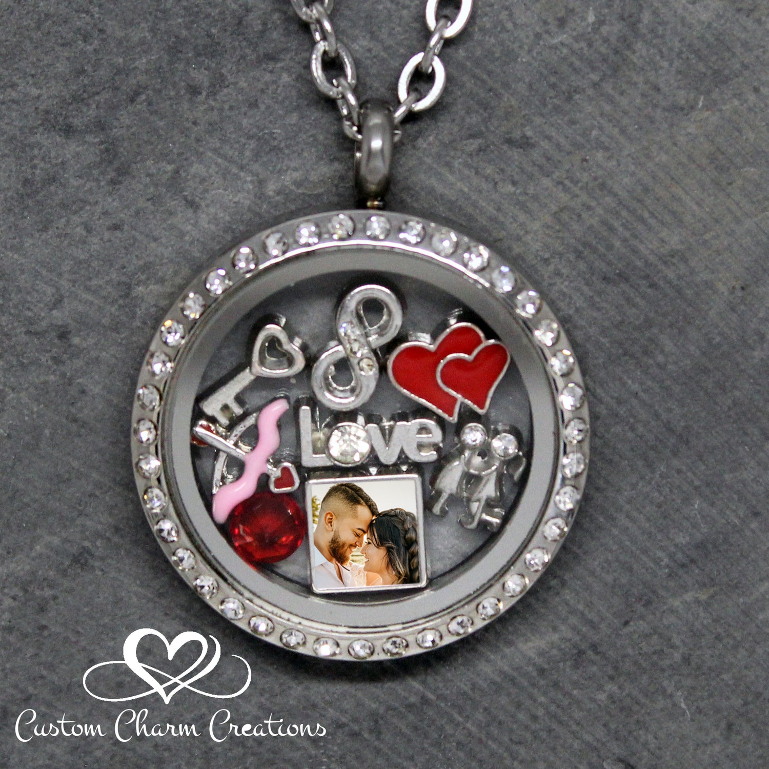 You Have the Key to My Heart ♡ Valentine's Day Personalized Floating L –  Custom Charm Creations