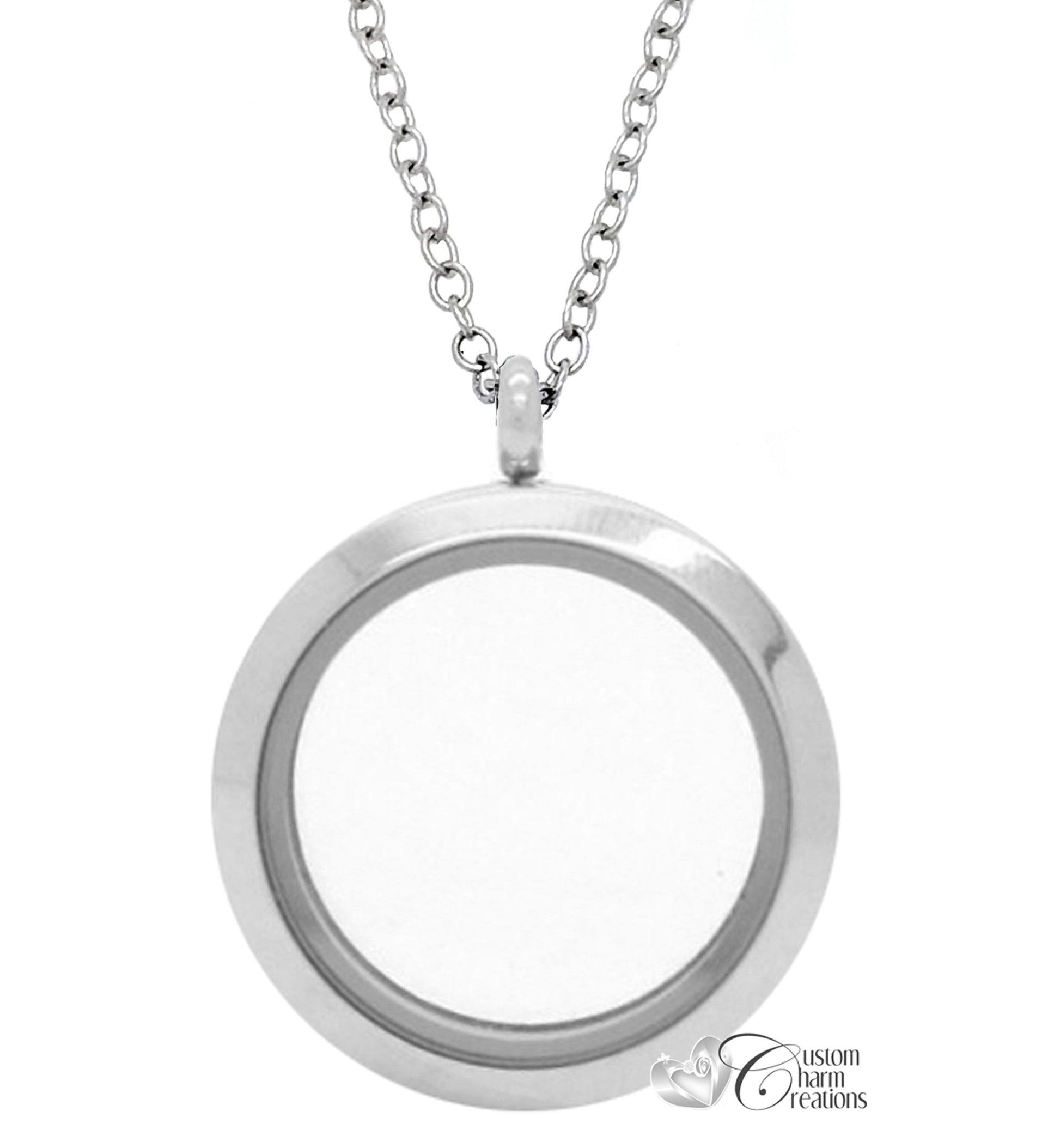 30mm magnetic floating locket stainless steel