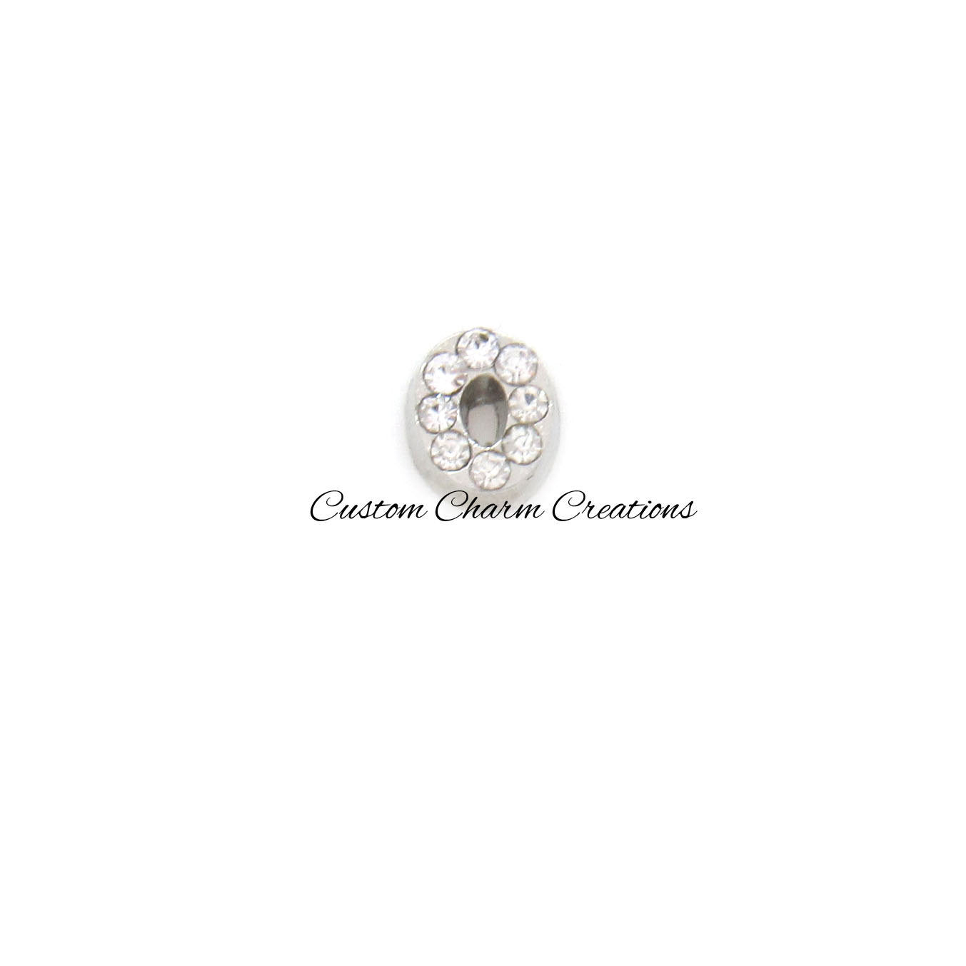 Letter O Floating Locket Charm - Custom Charm Creations