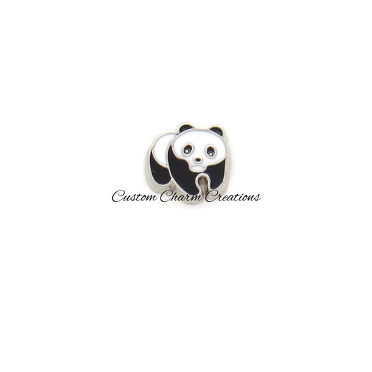 Panda Bear Floating Locket Charm - Custom Charm Creations