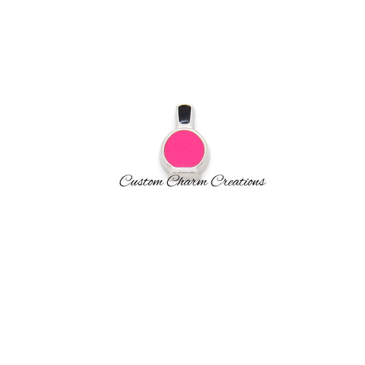 Pink Nail Polish Floating Locket Charm - Custom Charm Creations
