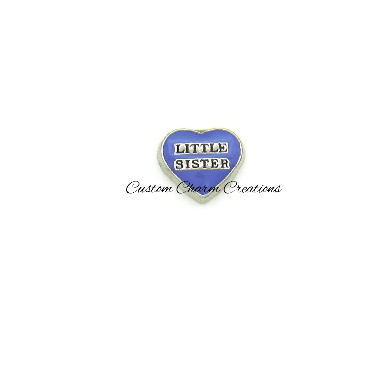 Little Sister Floating Locket Charm - Custom Charm Creations