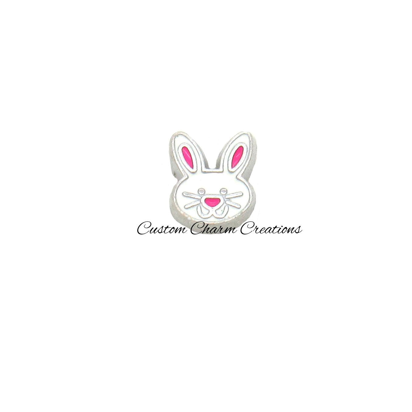 Easter Bunny Floating Locket Charm - Custom Charm Creations