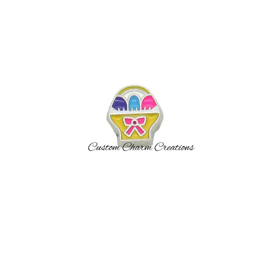 Easter Basket Floating Locket Charm - Custom Charm Creations