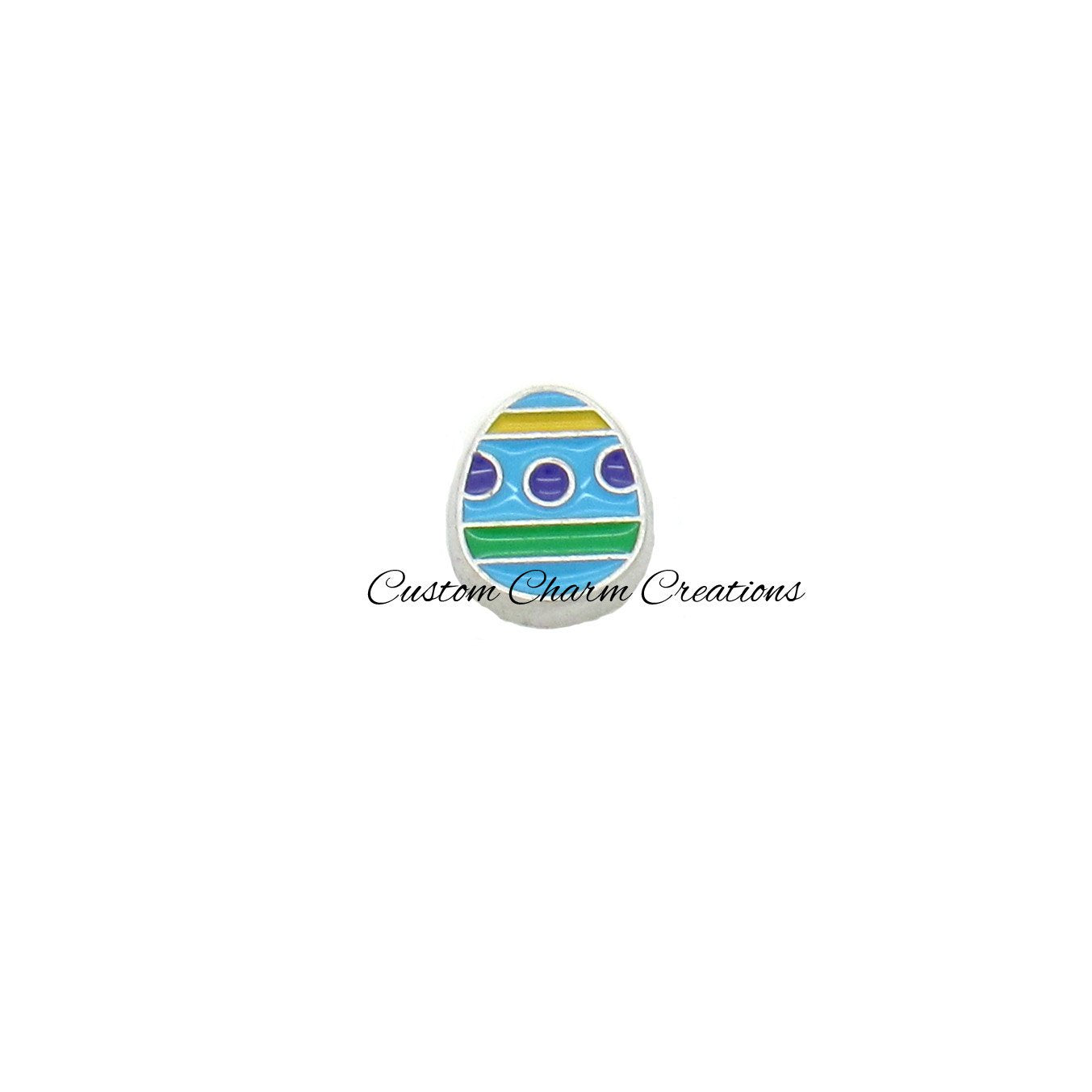 Easter Egg Floating Locket Charm - Custom Charm Creations