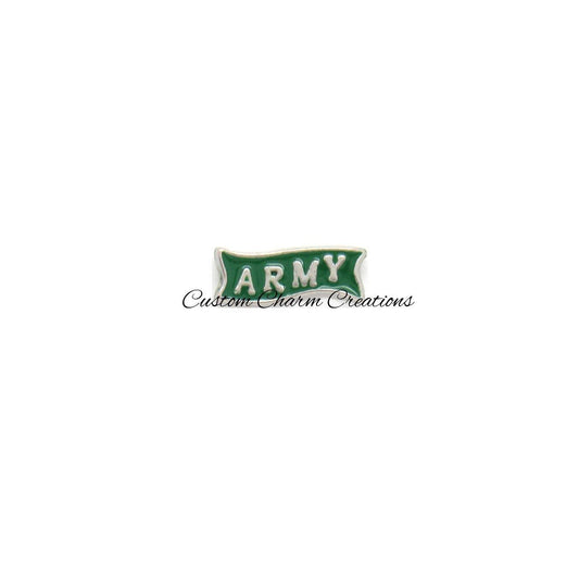 Army Floating Locket Charm - Custom Charm Creations