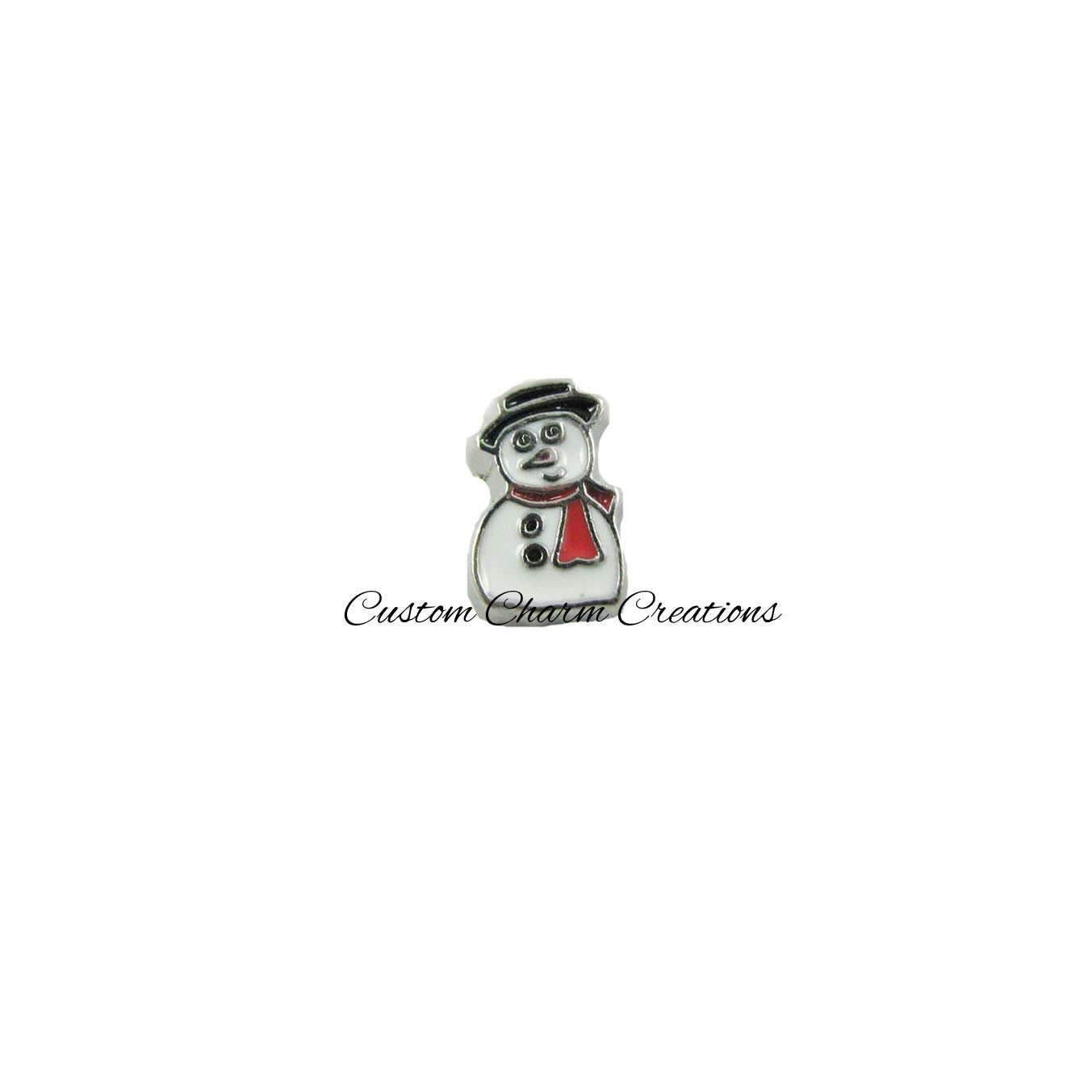 Christmas Snowman Floating Charm - Custom Charm Creations