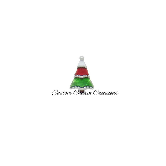 Christmas Tree Floating Locket Charm - Custom Charm Creations