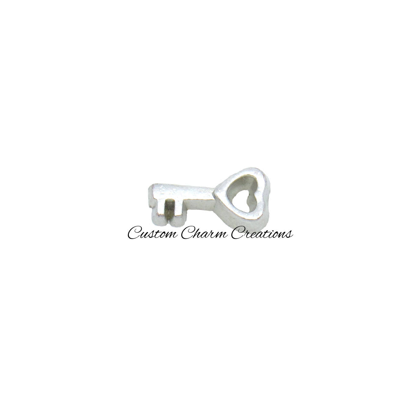 Key to my Heart Floating Locket Charm - Custom Charm Creations
