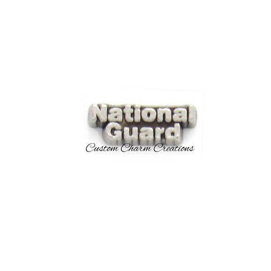 National Guard • Floating Locket Charm • United States Military • Memory Charm - MIL23 - Custom Charm Creations