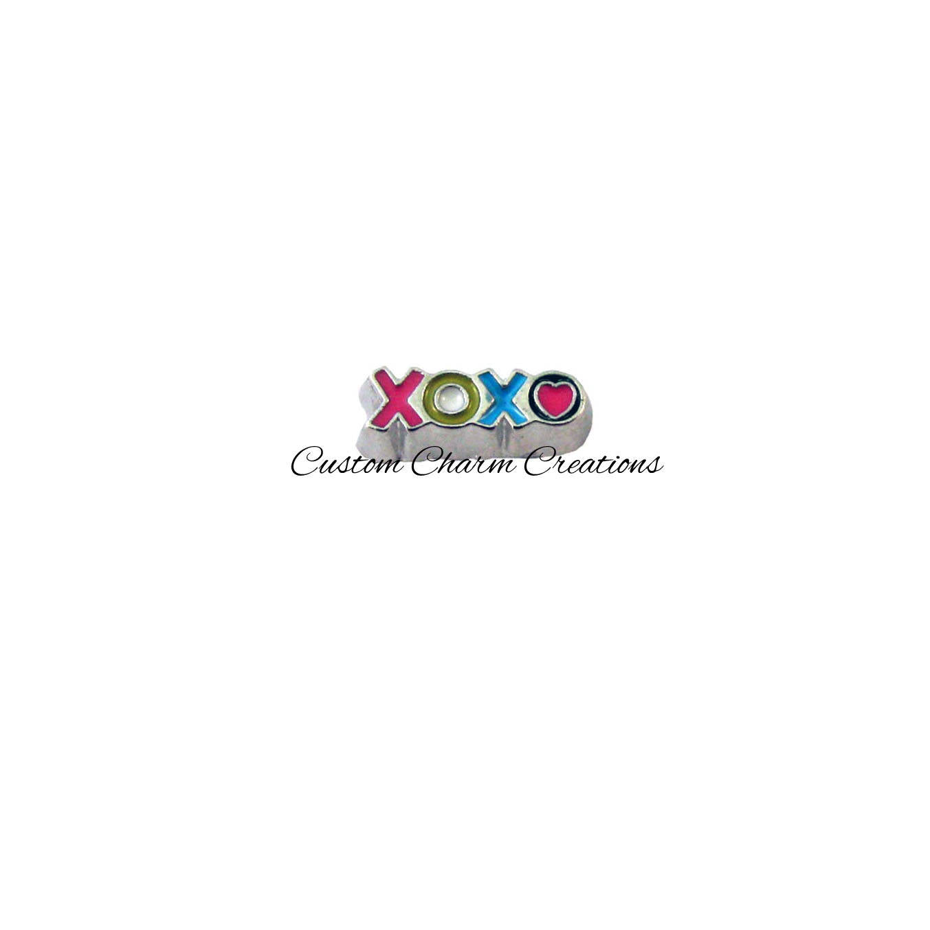 X's & O's Floating Locket Charm - Custom Charm Creations
