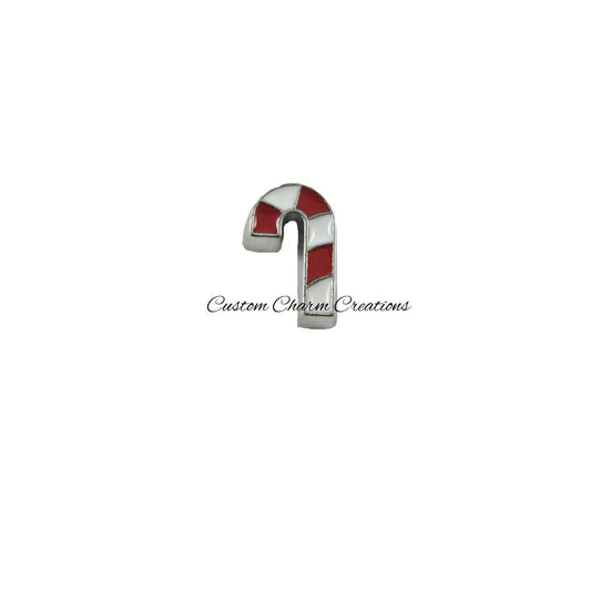 Christmas Candy Cane Floating Locket Charm - Custom Charm Creations