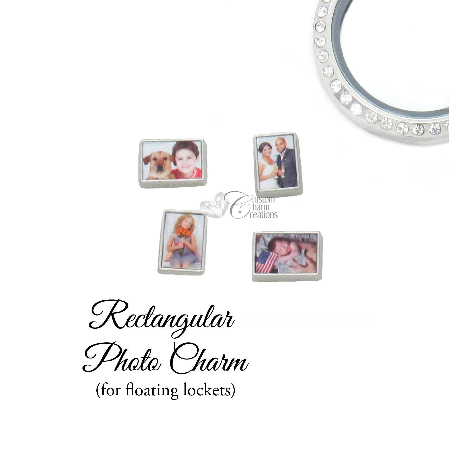 10mm x 6mm Rectangle Picture Charm for Floating Locket - Custom Charm Creations