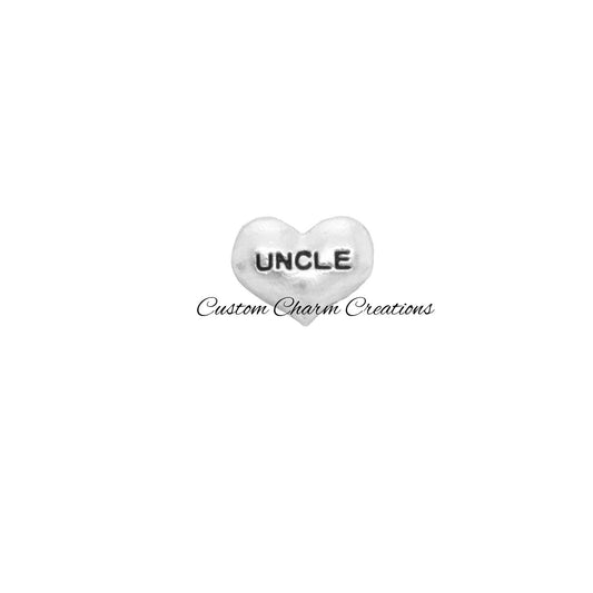 Floating Locket Charm • Uncle Silver Heart • Memory Charm - SH41