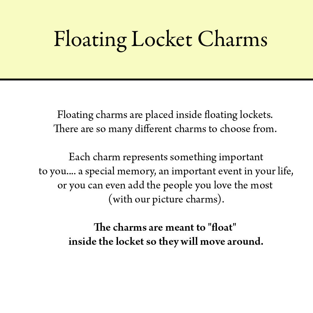 Floating Locket Charm • Uncle Silver Heart • Memory Charm - SH41