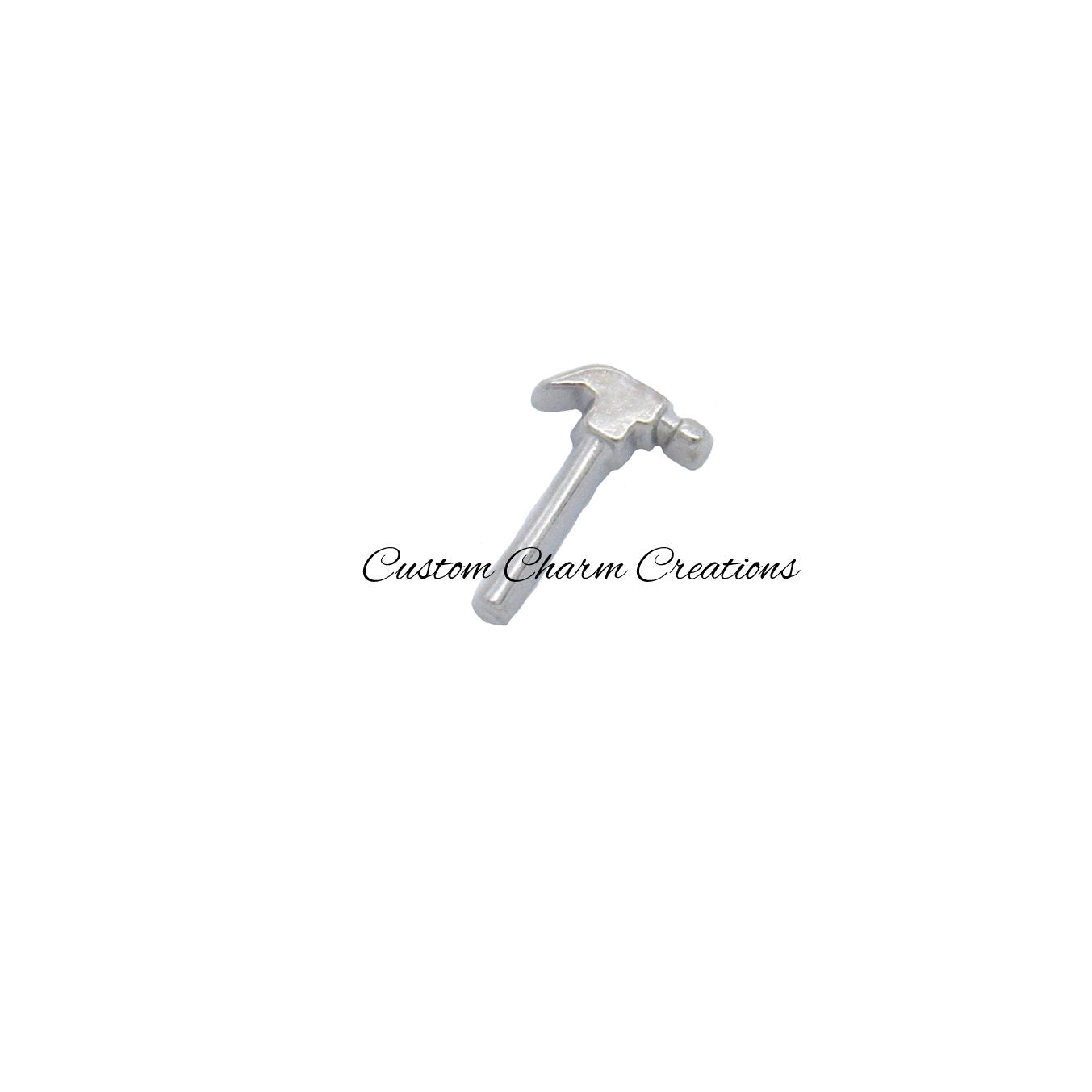 Silver Hammer Floating Locket Charm - Custom Charm Creations