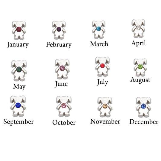 Birthstone Floating Locket Charm • Girl • Daughter • January February March April May June July August September October November December - Custom Charm Creations
