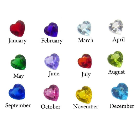 5mm Heart Birthstone Floating Locket Charm - Choose Month - Custom Charm Creations