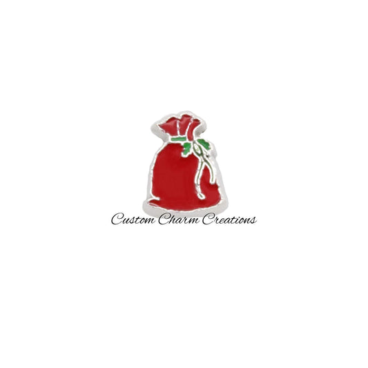 Christmas Santa's Toy Sack Floating Locket Charm - Custom Charm Creations