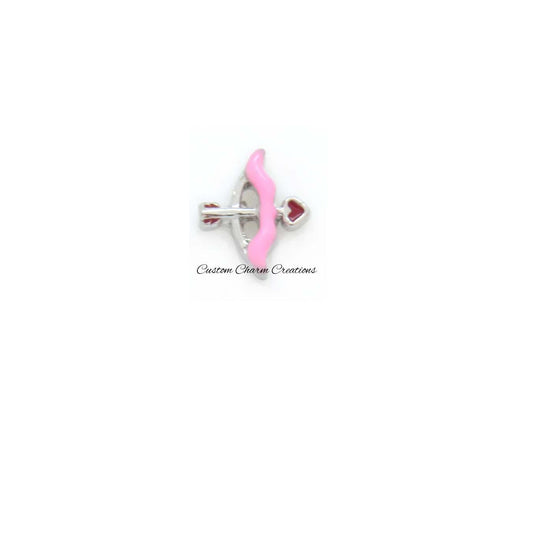 Cupid's Love Arrow Floating Locket Charm - Custom Charm Creations
