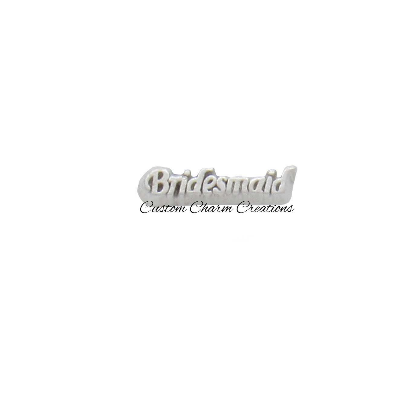 Bridesmaid Floating Locket Charm - Custom Charm Creations