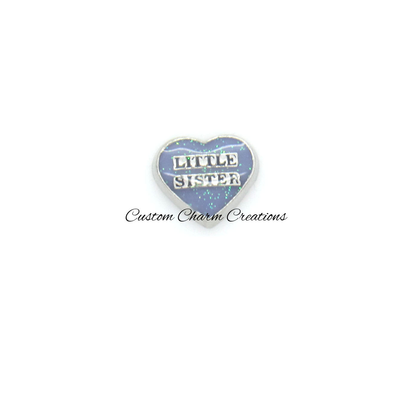 Little Sister Floating Locket Charm - Custom Charm Creations