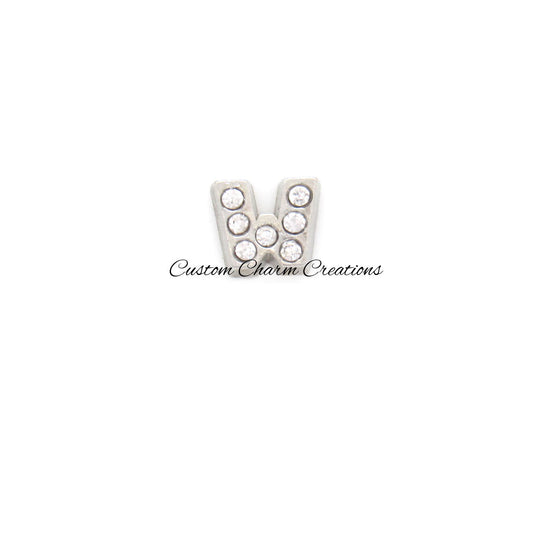 Letter W Floating Locket Charm - Custom Charm Creations