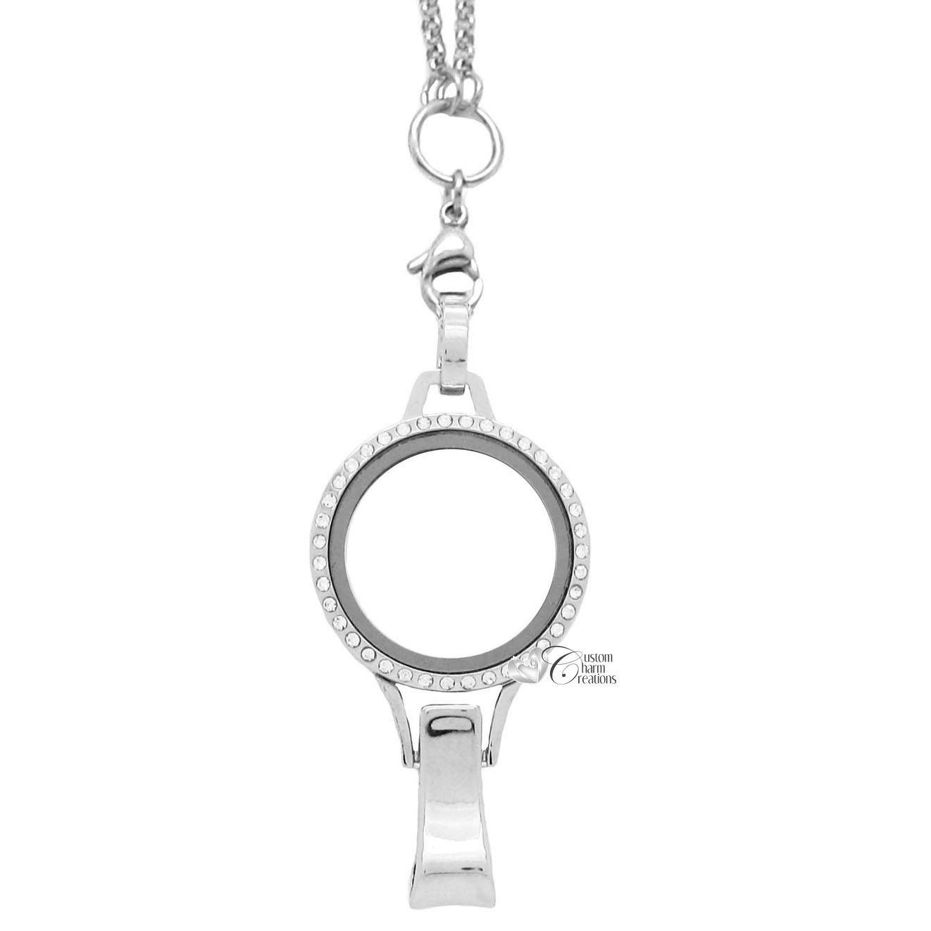 30mm Floating Locket Lanyard Badge Holder - Custom Charm Creations